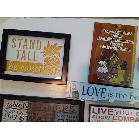 Various Wall Decor Quotes Wall Mount Hang Lot of 7 Welcome Stand Still,etc - Picture 2 of 11